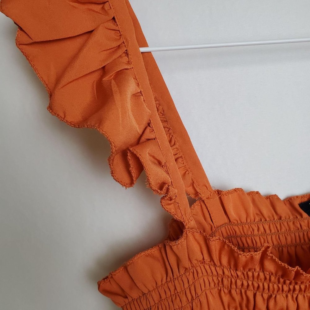 Boohoo Orange Ruffle Strap Top - Picture 5 of 5